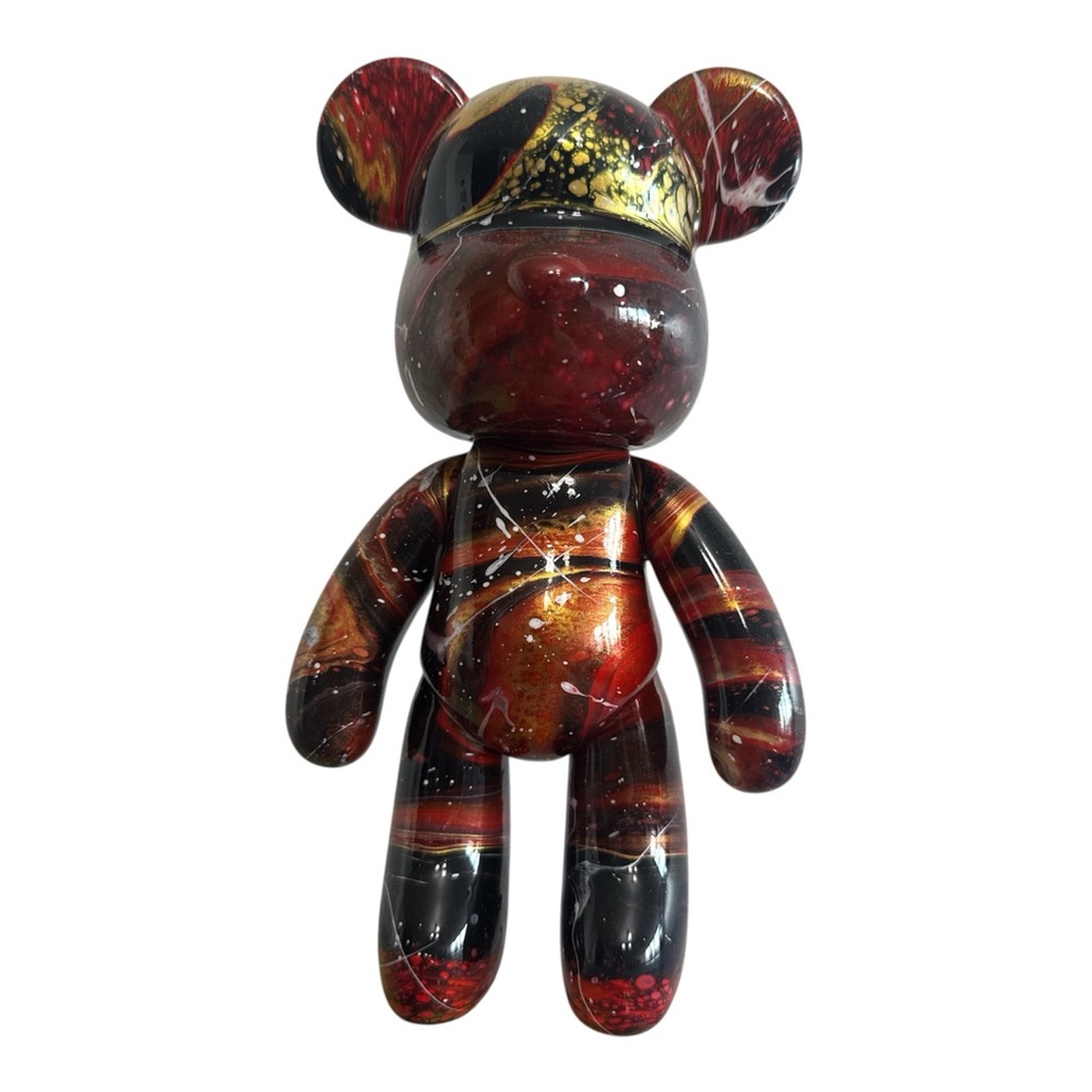 Vibrant Abstract Bear Art Sculpture